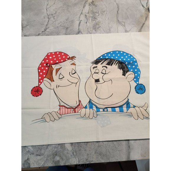 Vintage 1972 LAUREL & HARDY Complete Twin Sheet Set